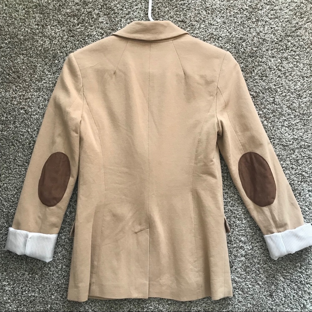 Tan Blazer with Elbow Patches